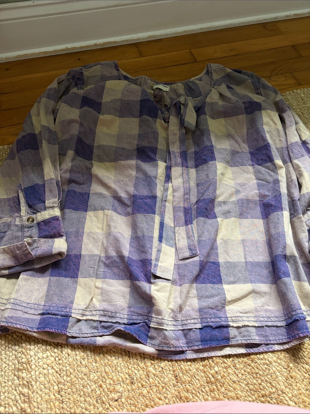 Checkered blouse NWOT